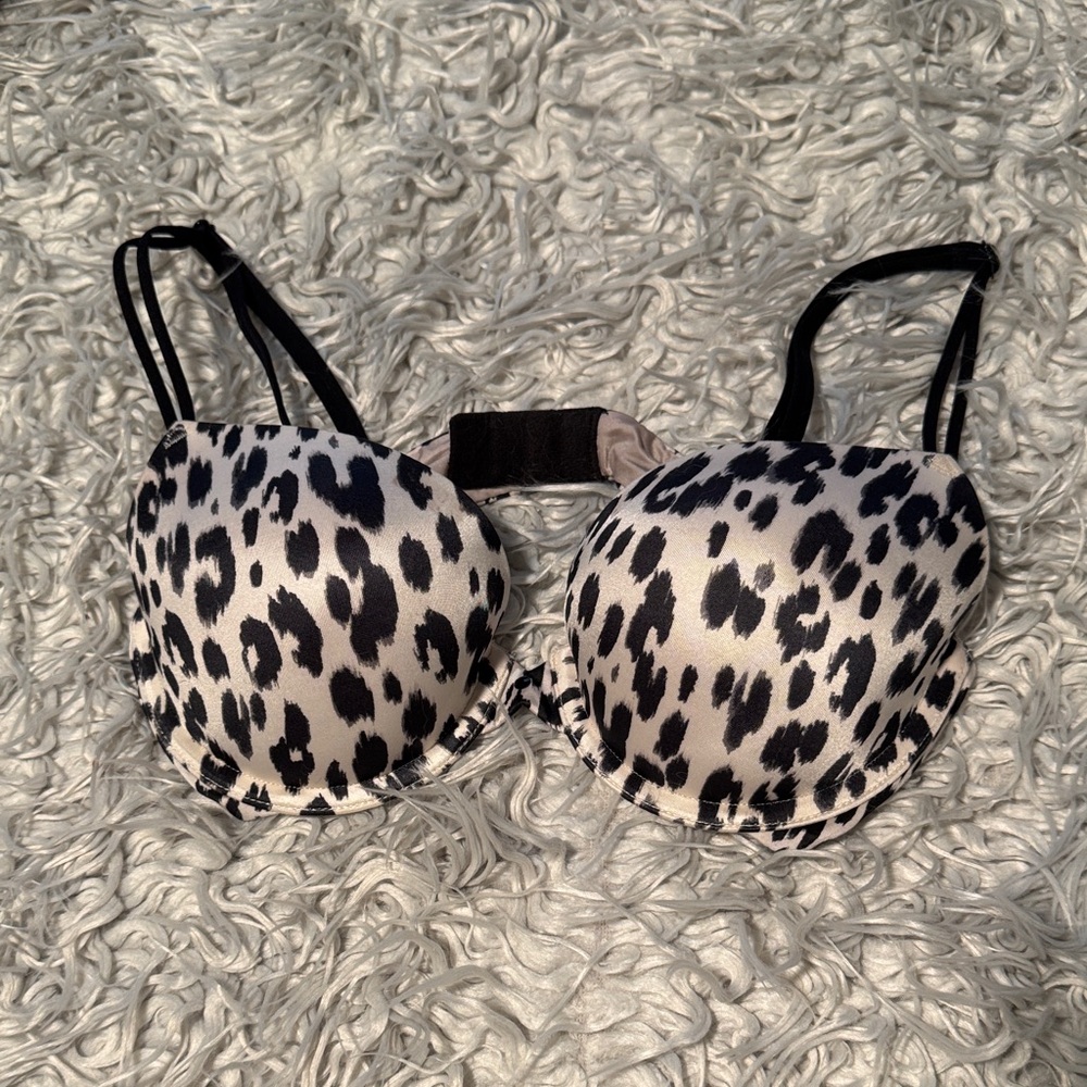 Victoria's Secret Black and White Leopard Bra